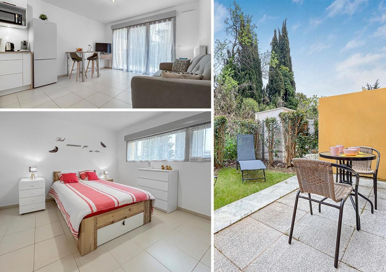 Vivez Lunel-Clim-Wifi Fibre-Parking Prive-Patio T2 Lunel  Esterno foto